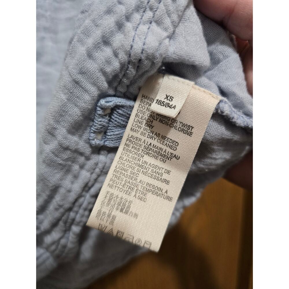 Free People We The Free XS Happy Days Gauze Distressed Crop Top Shirt - Picture 6 of 7